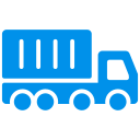 Big truck blue icon