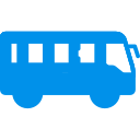 Bus blue icon
