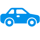Car blue icon